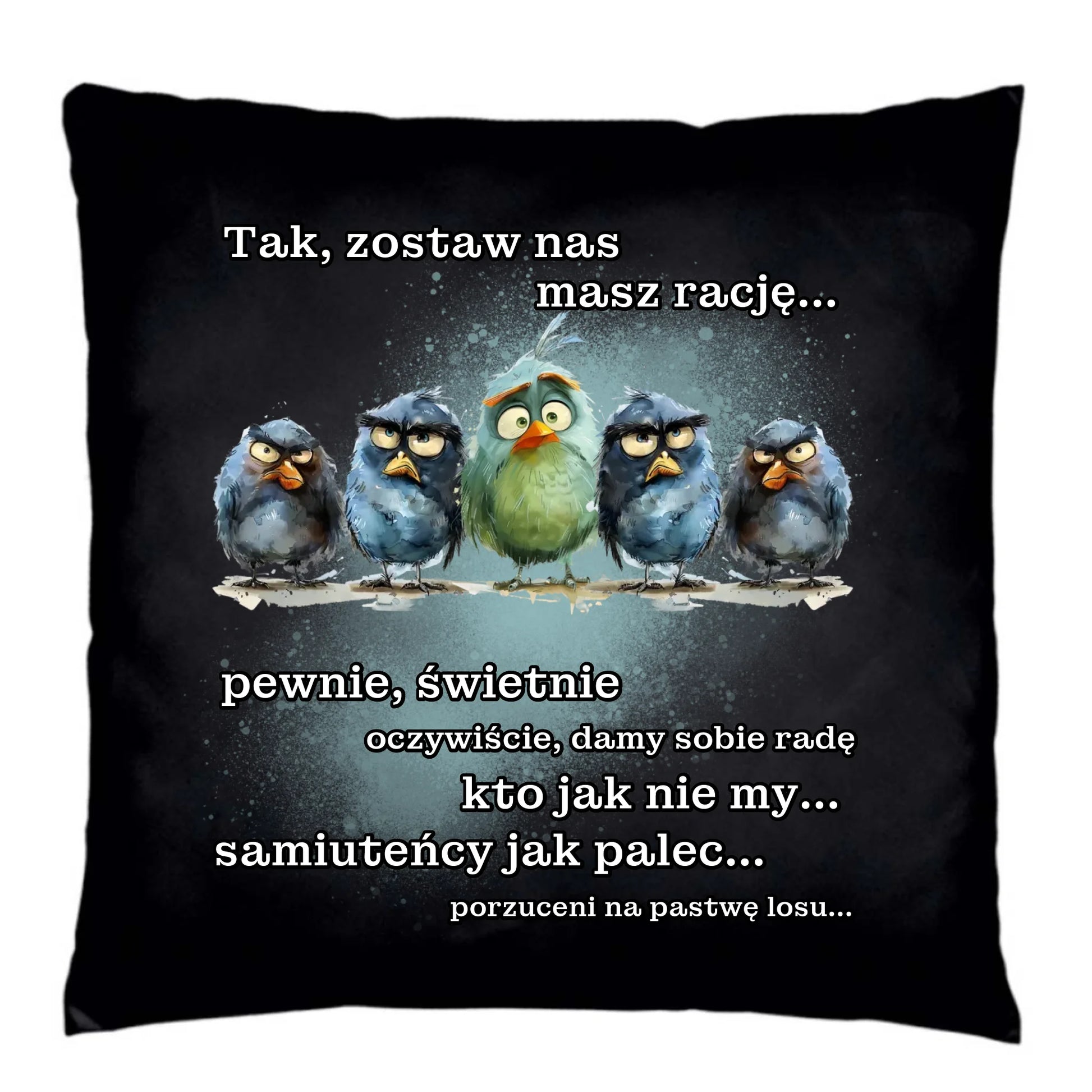 Poduszka dekoracyjna na odejście z pracy - Tak, zostaw nas OP06 - StoryCups.pl