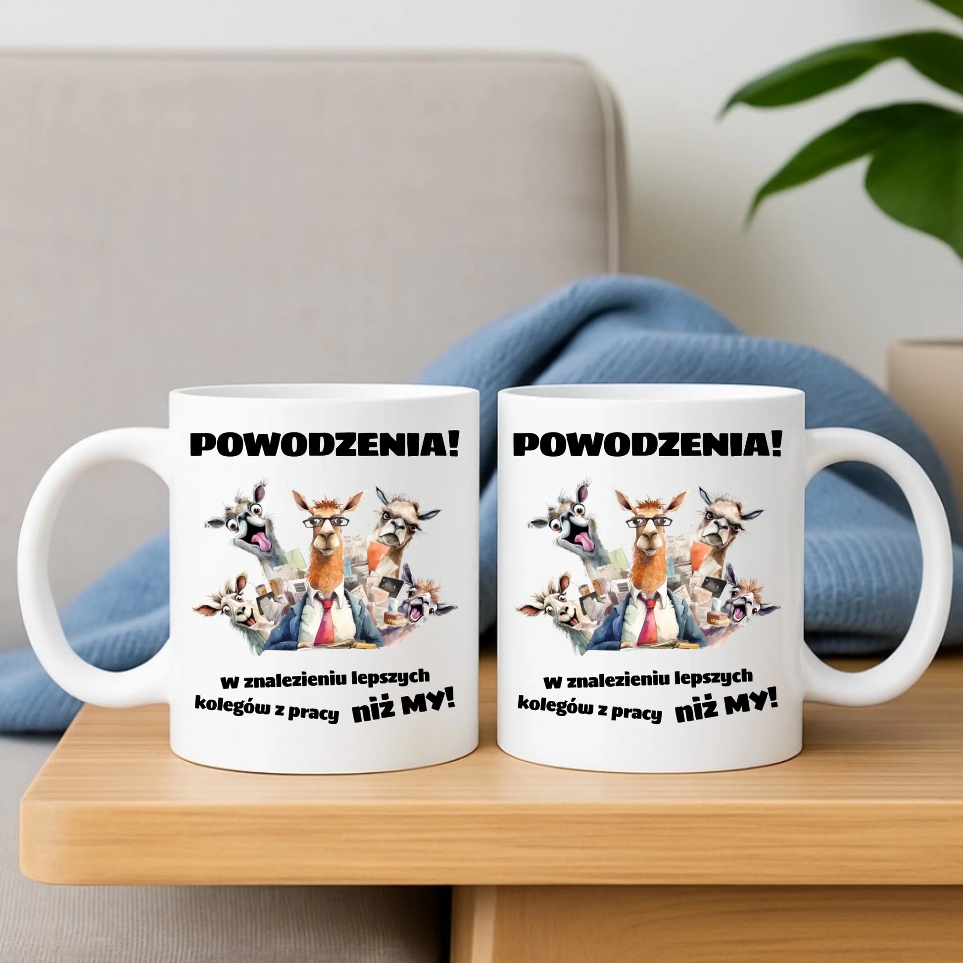 Zestaw poduszka i kubek na odejście z pracy - Powodzenia w znalezieniu lepszych kolegów OP08 - StoryCups.pl