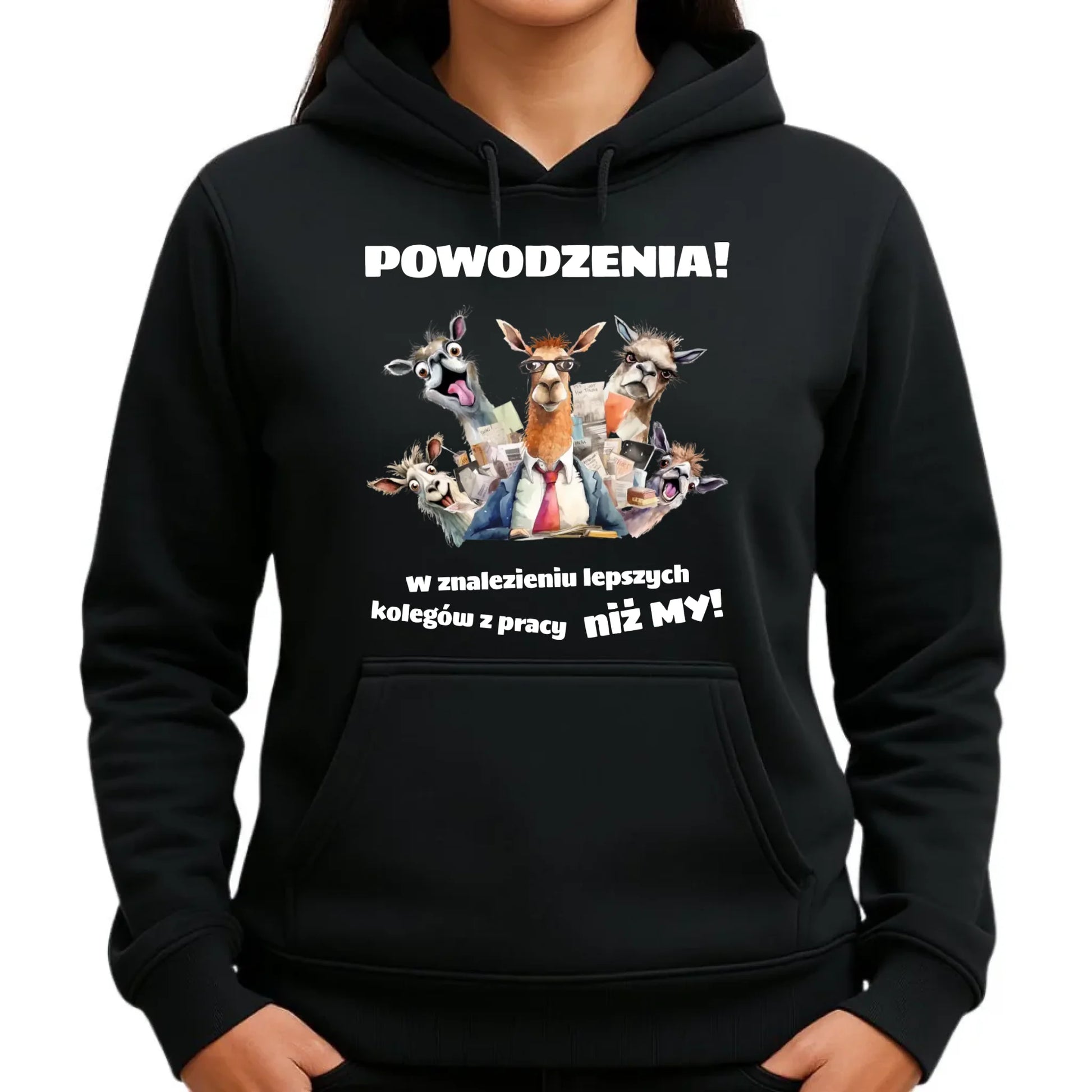 Bluza damska z kapturem na odejście z pracy - Powodzenia w znalezieniu lepszych kolegów OP08 - StoryCups.pl