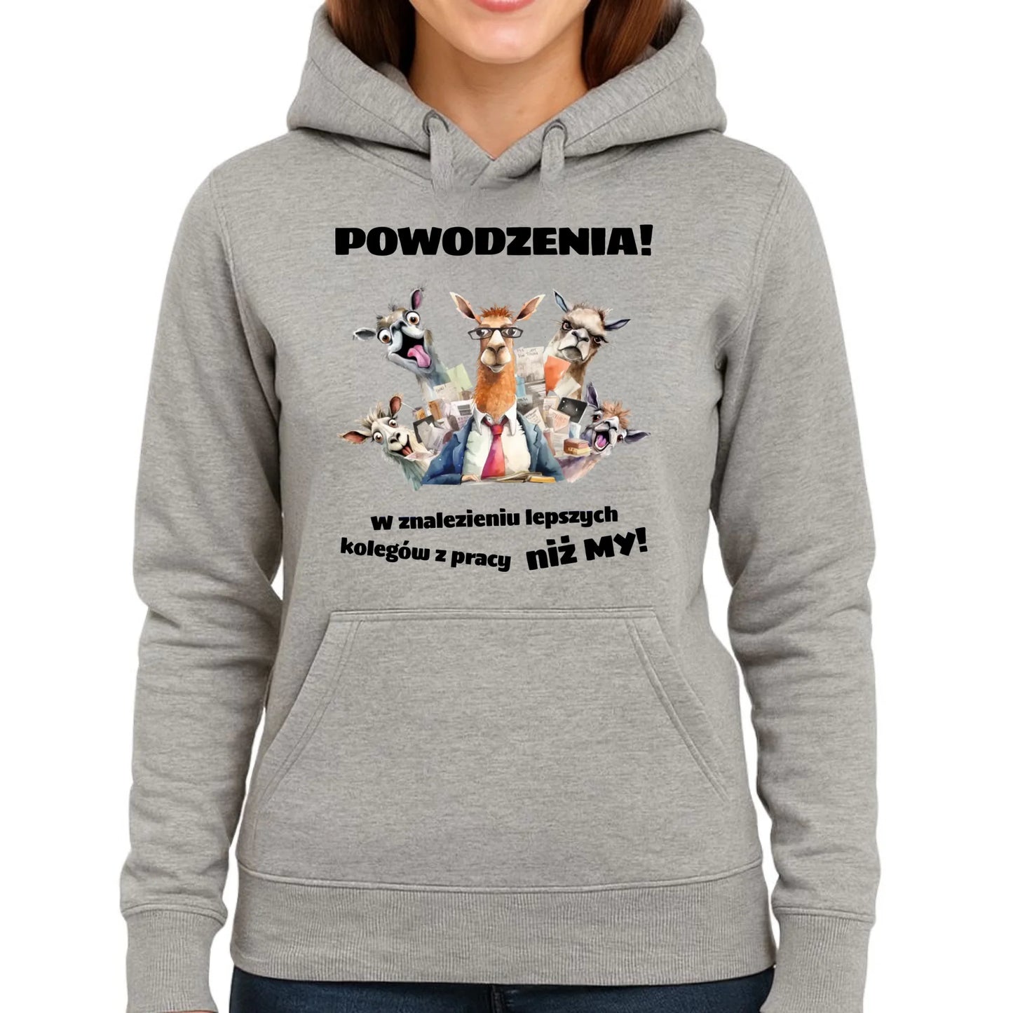 Bluza damska z kapturem na odejście z pracy - Powodzenia w znalezieniu lepszych kolegów OP08 - StoryCups.pl