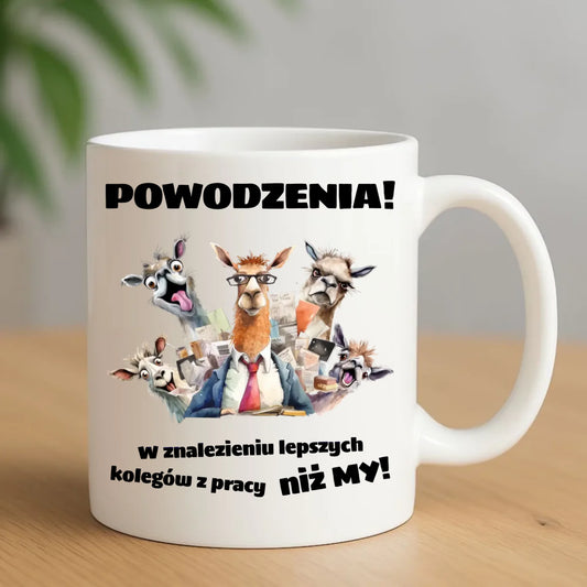 Kubek na odejście z pracy - Powodzenia w znalezieniu lepszych kolegów OP08
