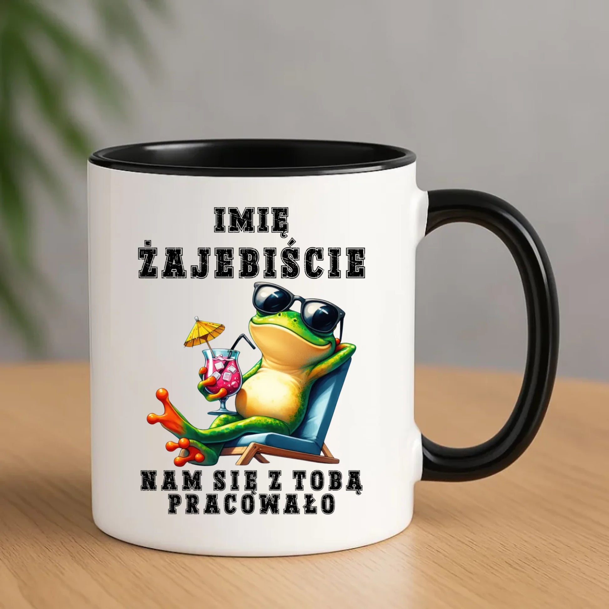 Kubek na odejście z pracy - Żajebiście nam się z Tobą pracowało - personalizowany OP09 - StoryCups.pl