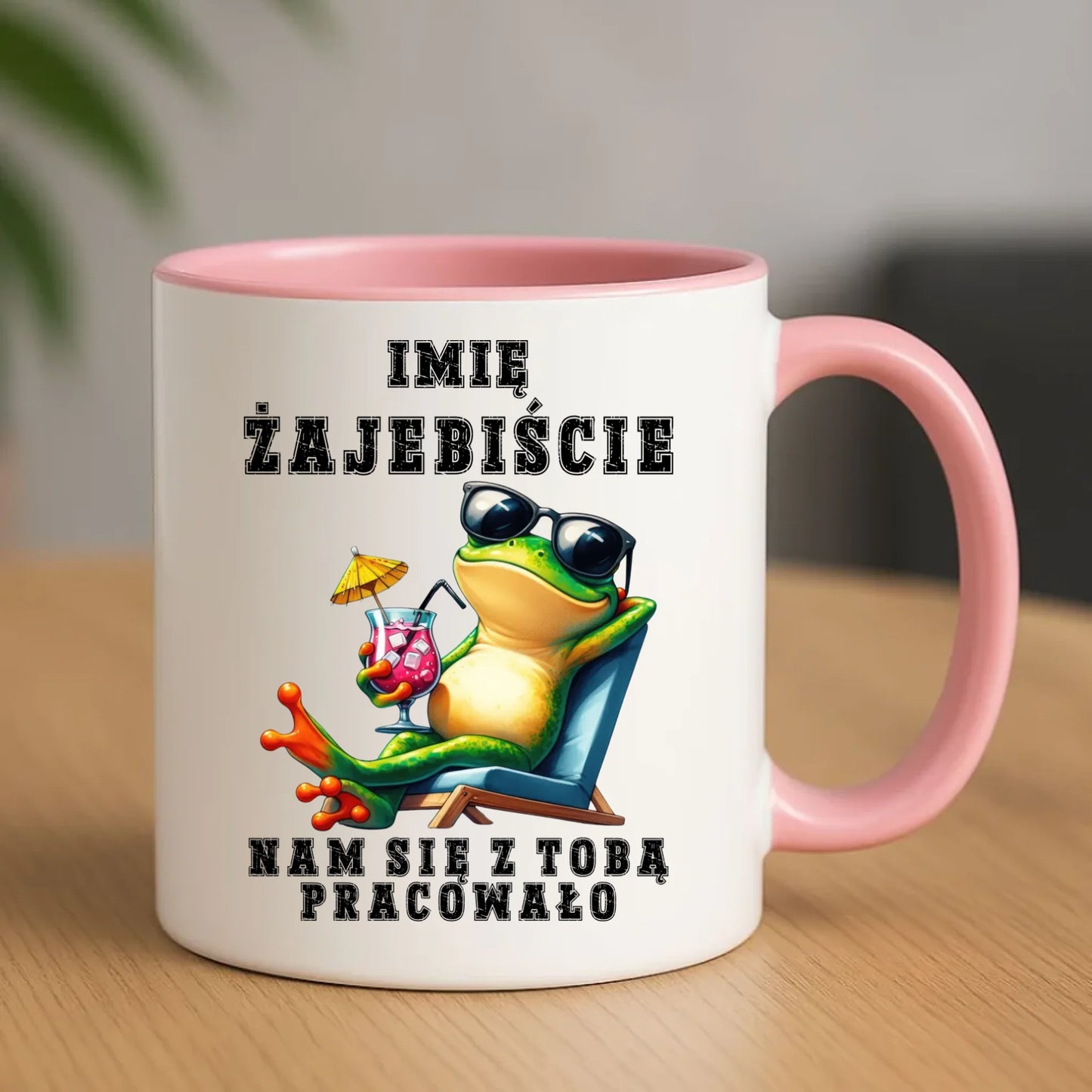 Kubek na odejście z pracy - Żajebiście nam się z Tobą pracowało - personalizowany OP09 - StoryCups.pl