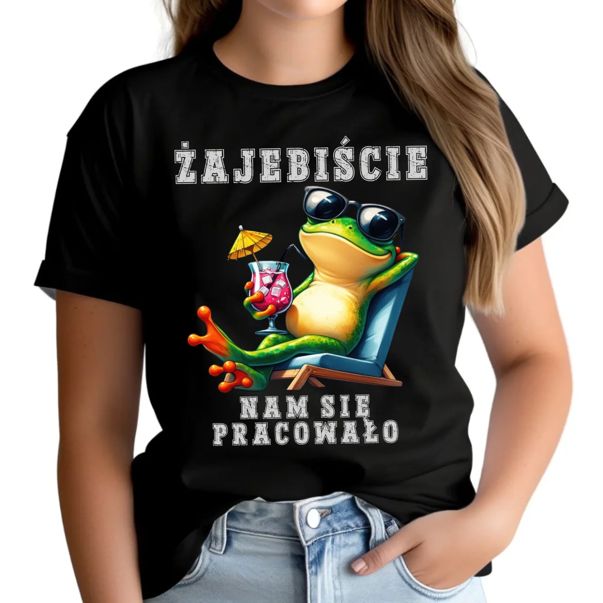 Koszulka damska na odejście z pracy - Żajebiście nam się pracowało OP09 - StoryCups.pl