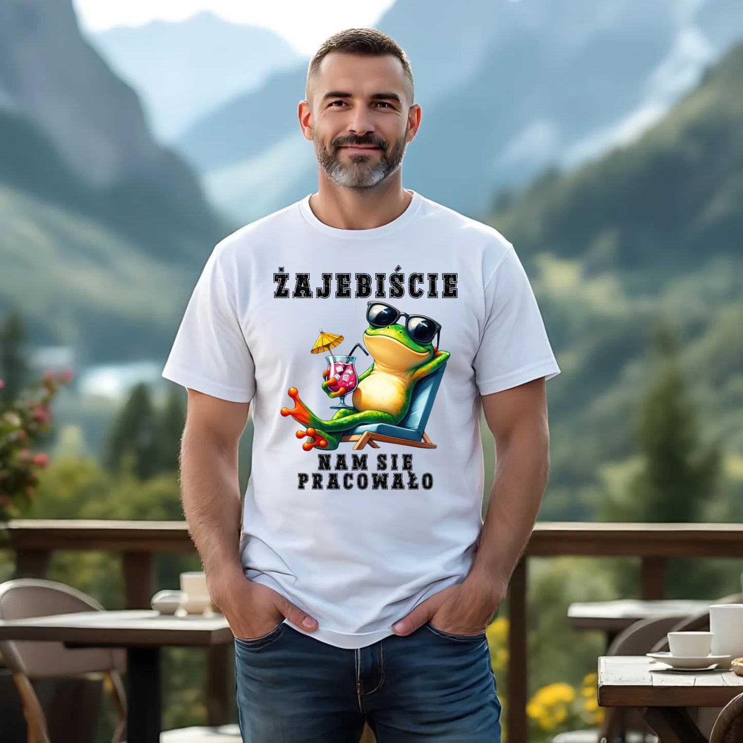 Koszulka męska na odejście z pracy - Żajebiście nam się pracowało OP09 - StoryCups.pl