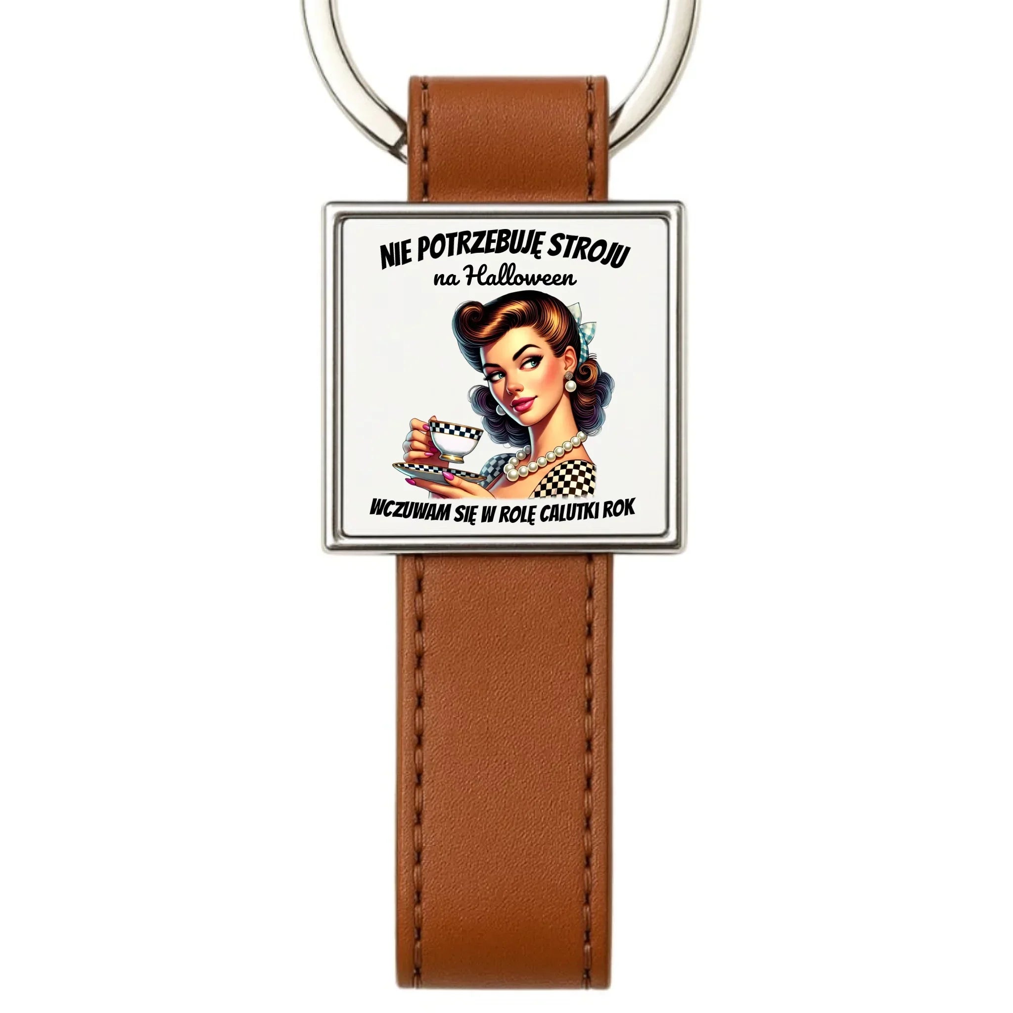 Brelok retro pin-up girl – Nie potrzebuję stroju na Halloween HL29 - StoryCups.pl