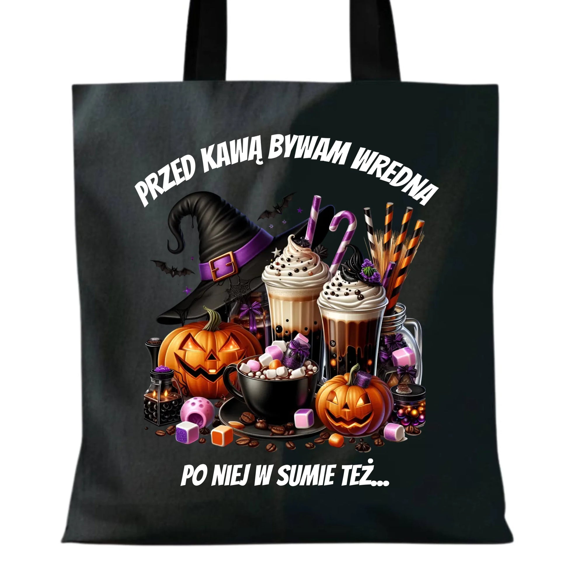 Torba Halloween – Przed kawą bywam wredna, po niej w sumie też HL30 - StoryCups.pl