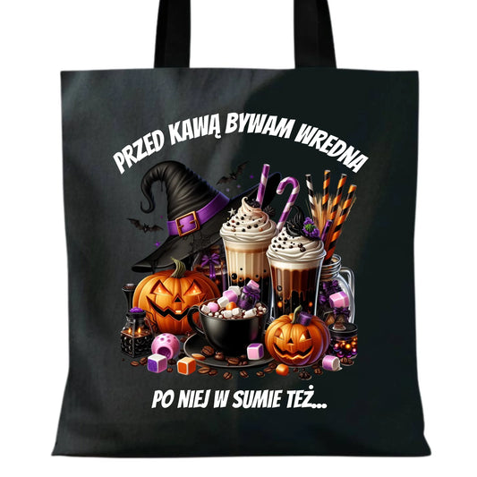 Torba Halloween – Przed kawą bywam wredna, po niej w sumie też HL30