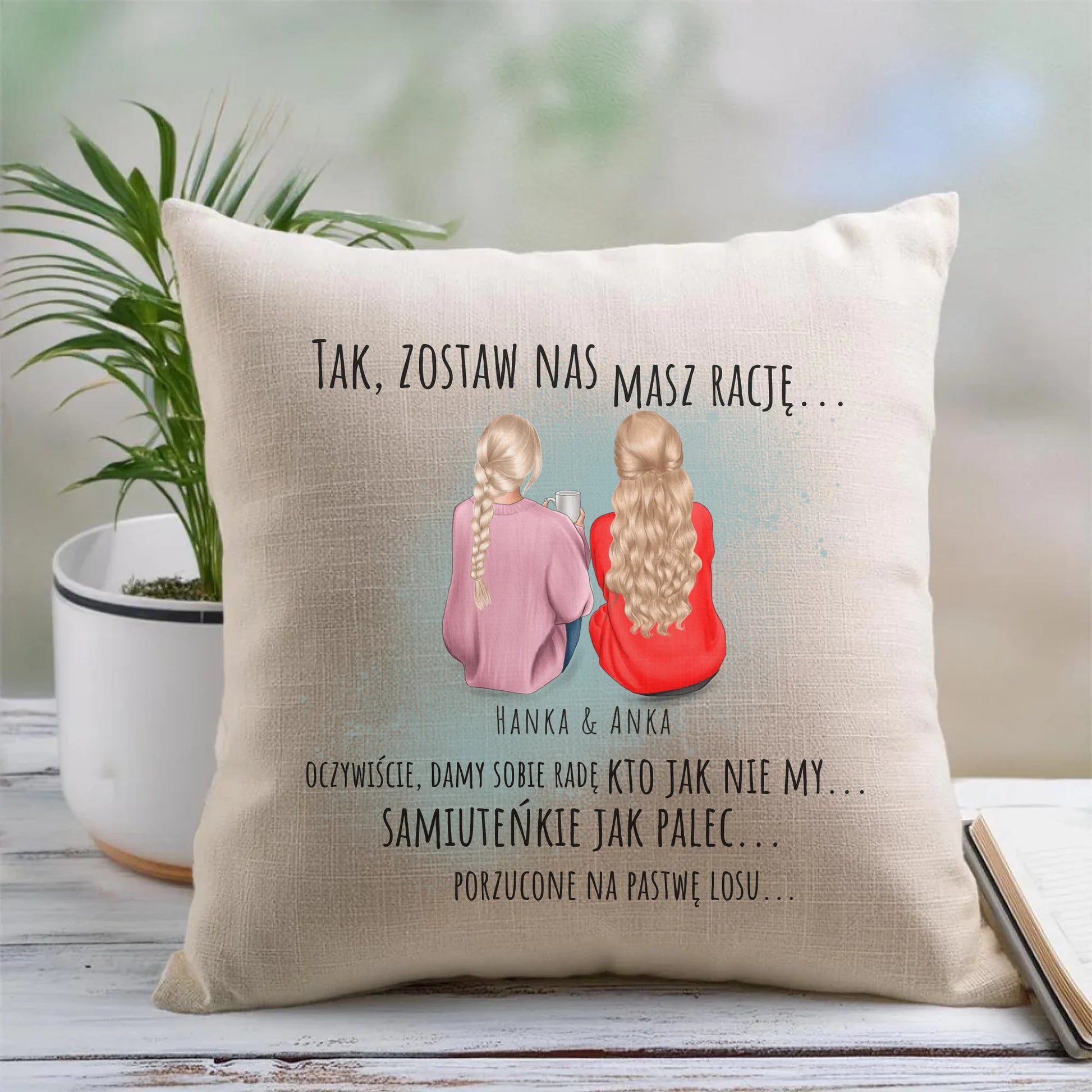 Poduszka na odejście z pracy - prezent od koleżanek - 2-5 osób personalizowana OP16 - StoryCups.pl