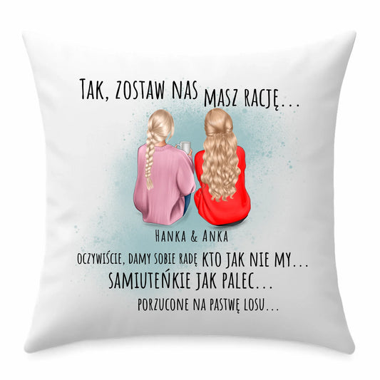 Poduszka na odejście z pracy - prezent do koleżanek - 2-5 osób personalizowana OP16 - StoryCups.pl