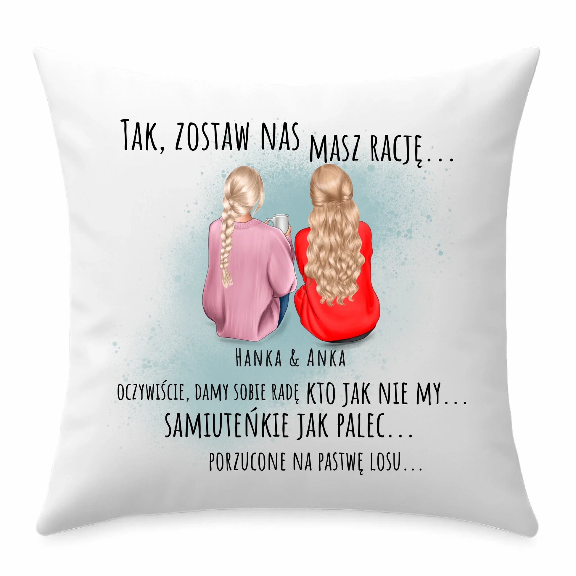 Poduszka na odejście z pracy - prezent od koleżanek - 2-5 osób personalizowana OP16 - StoryCups.pl