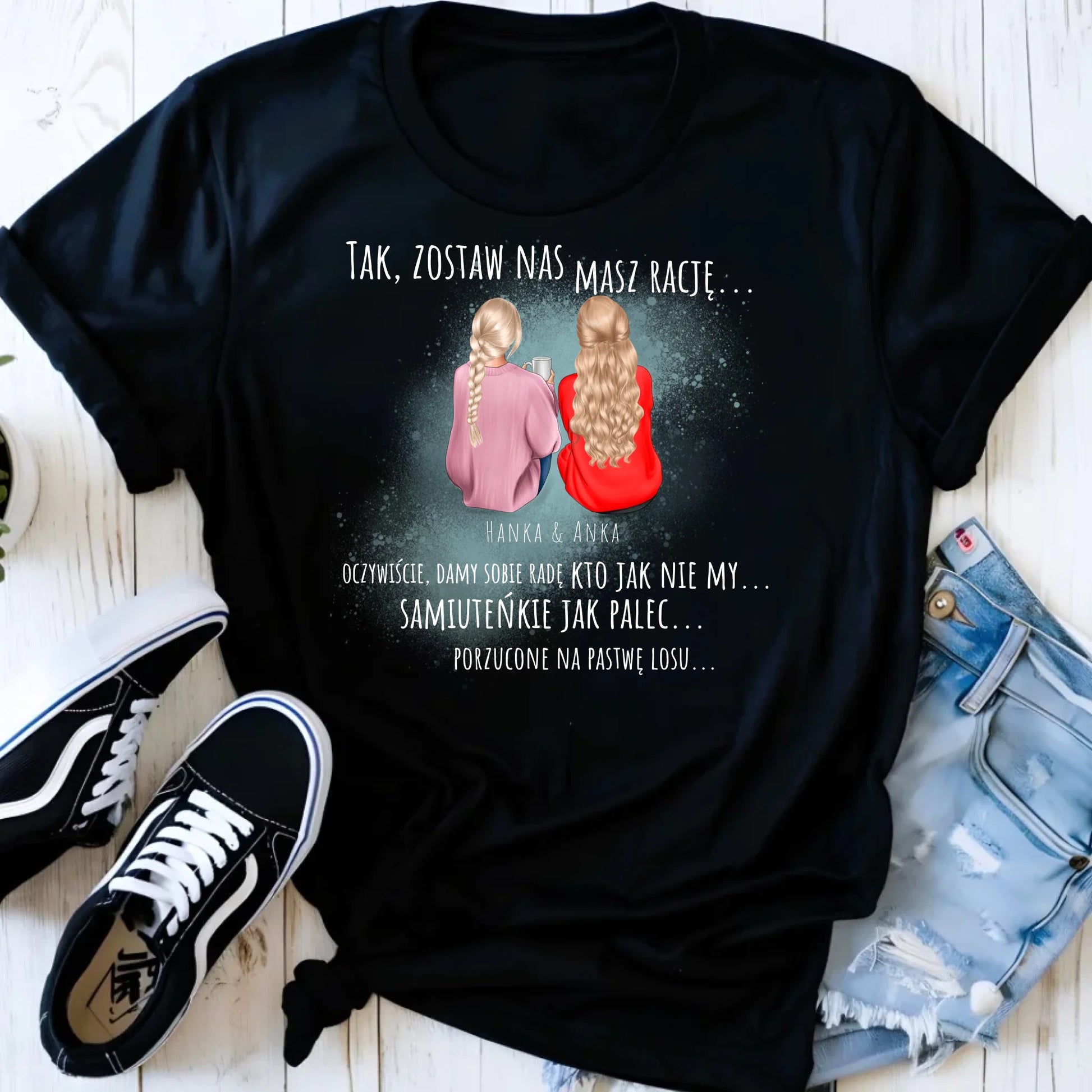 Koszulka damska na odejście z pracy - prezent do koleżanek - 2-5 osób personalizowana OP16 - StoryCups.pl