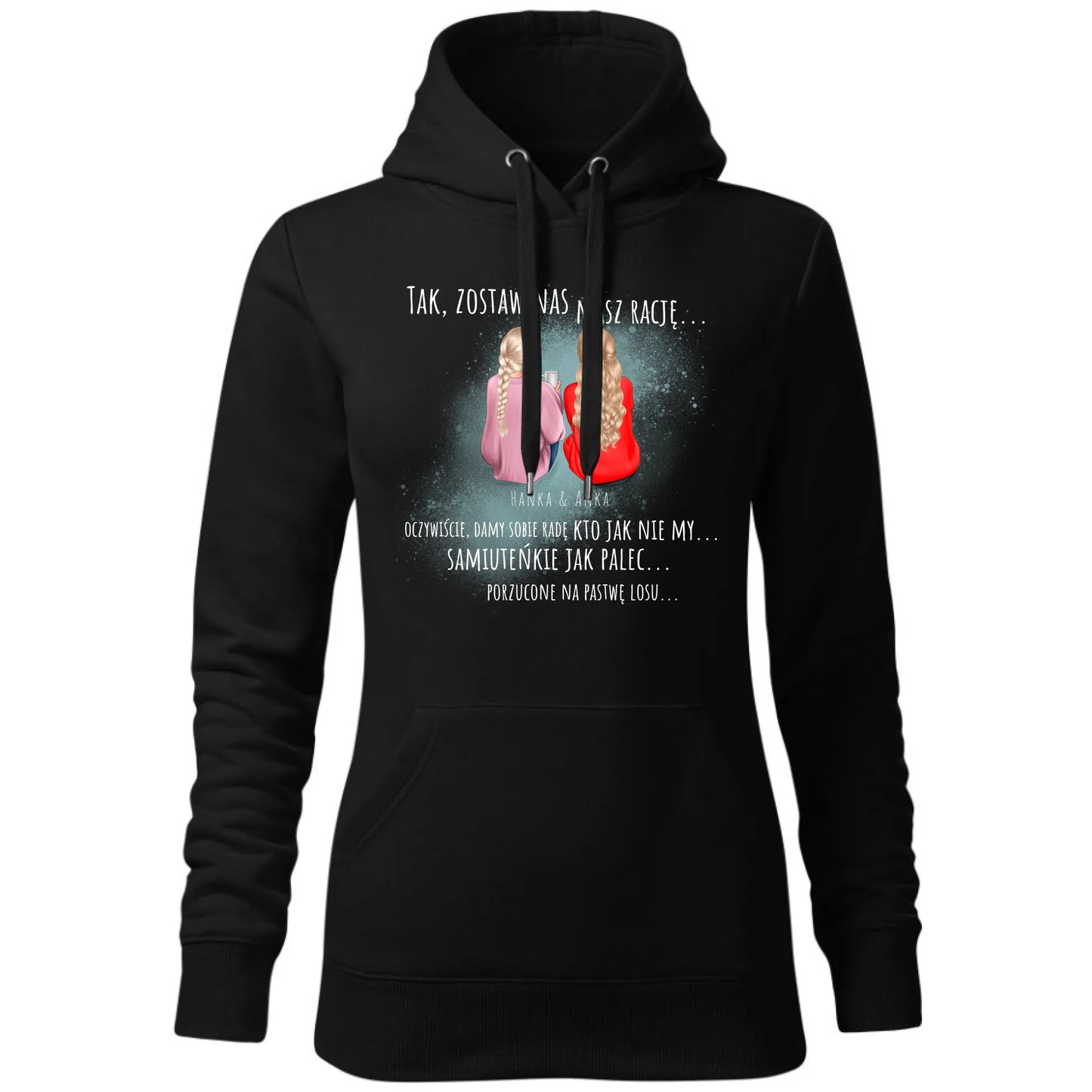 Bluza damska z kapturem na odejście z pracy - prezent do koleżanek - 2-5 osób personalizowana OP16 - StoryCups.pl