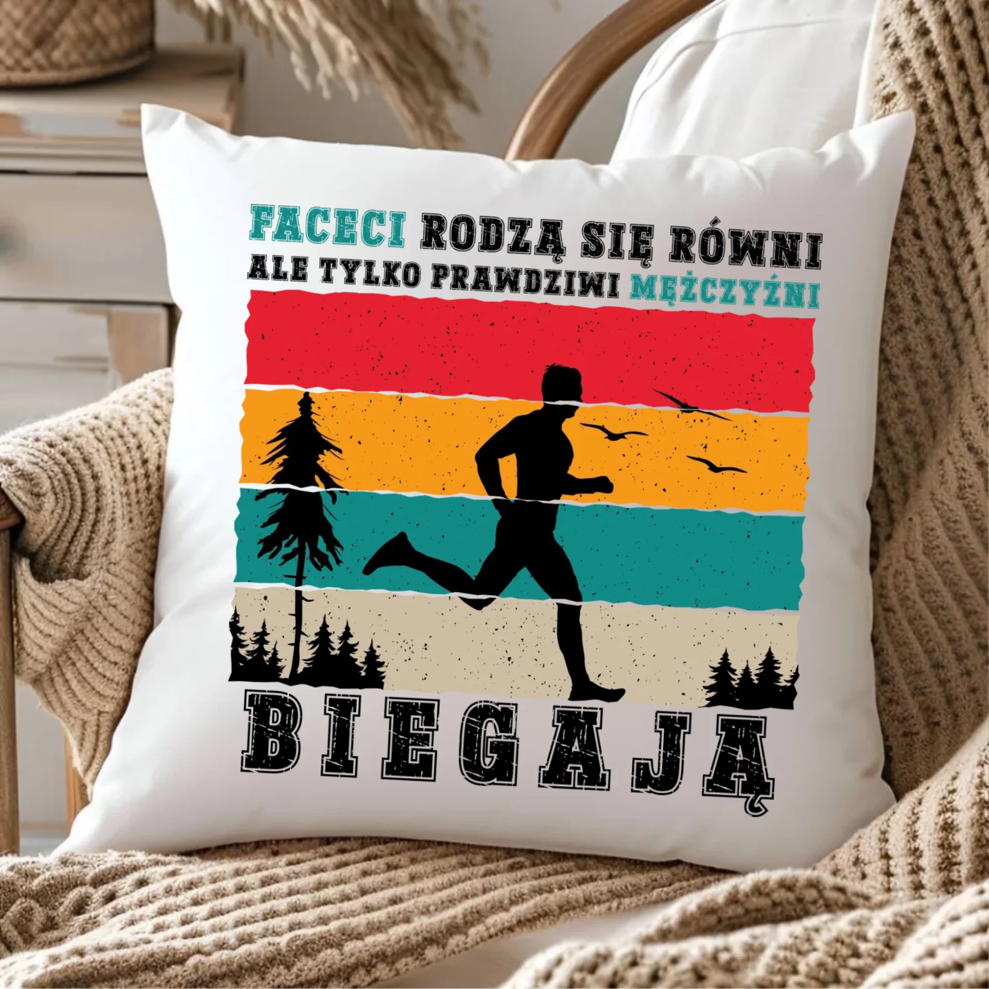Poduszka dla biegacza - Prawdziwi mężczyźni biegają HB02 - StoryCups.pl