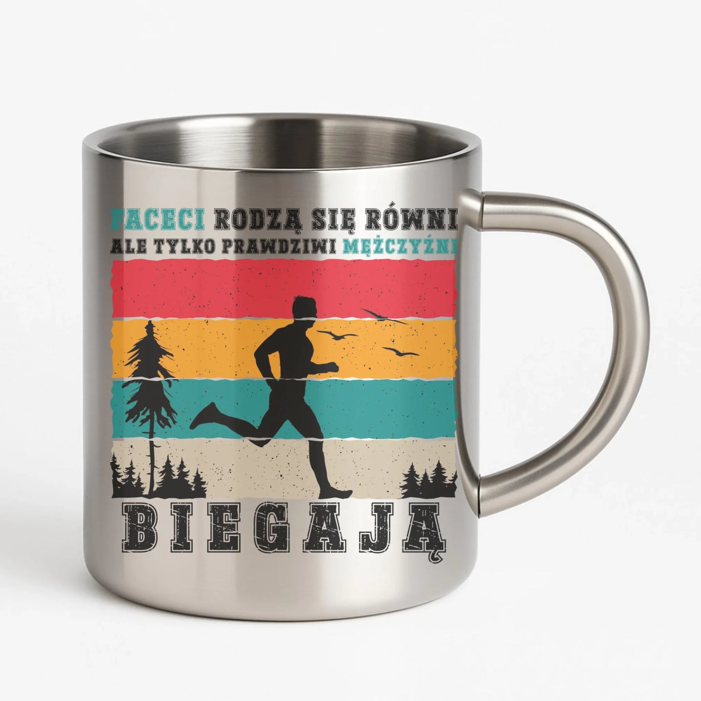 Kubek metalowy dla biegacza - Prawdziwi mężczyźni biegają HB02