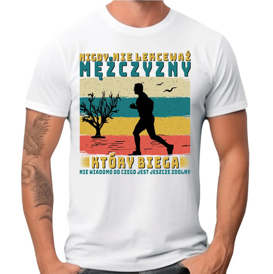 Koszulka męska dla biegacza - Nigdy nie lekceważ HB03 - StoryCups.pl