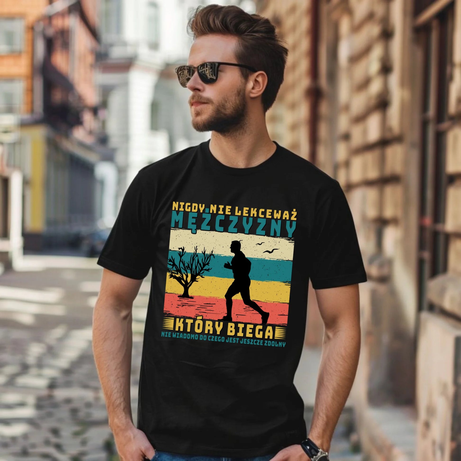 Koszulka męska dla biegacza - Nigdy nie lekceważ HB03 - StoryCups.pl