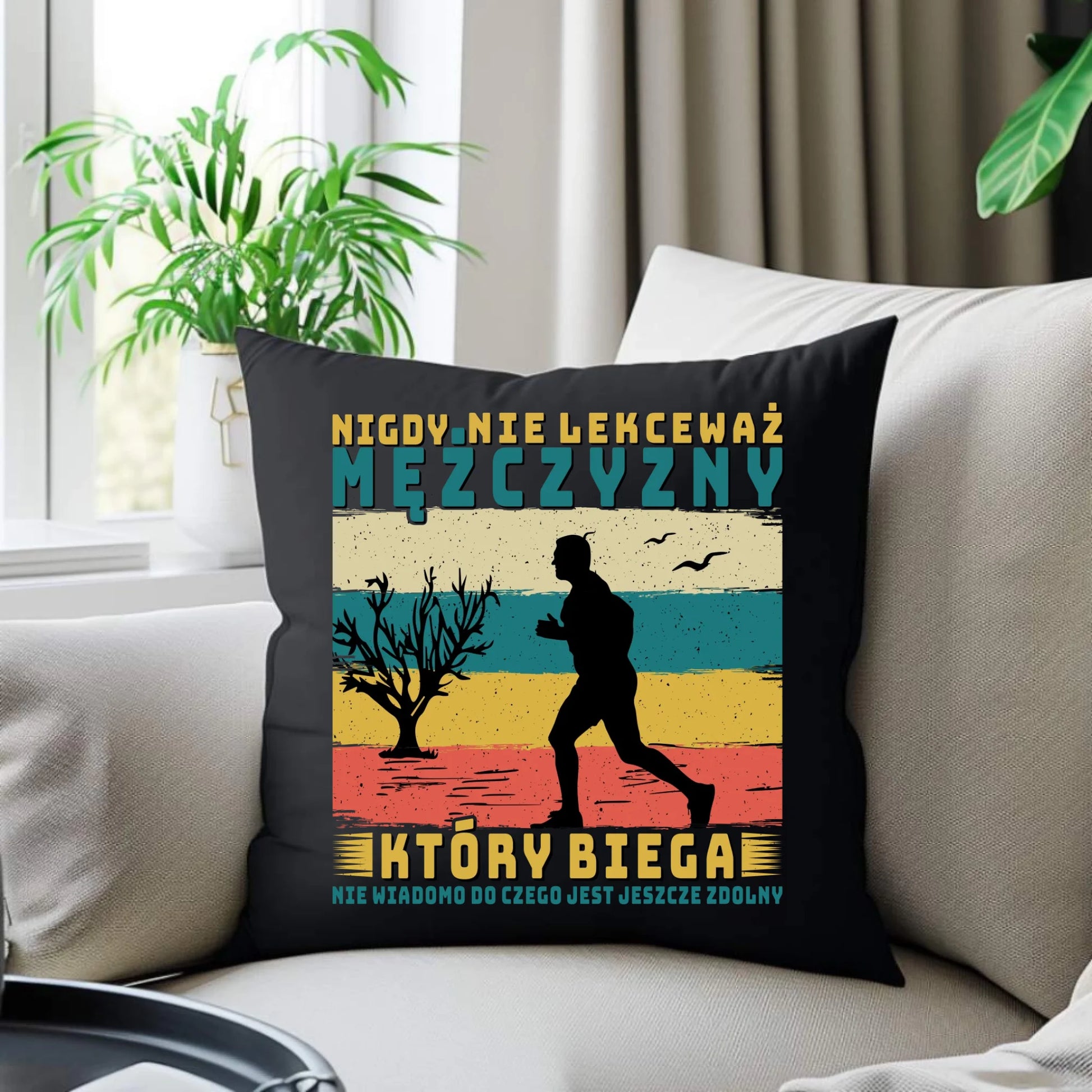 Poduszka dekoracyjna dla biegacza - Nigdy nie lekceważ HB03 - StoryCups.pl
