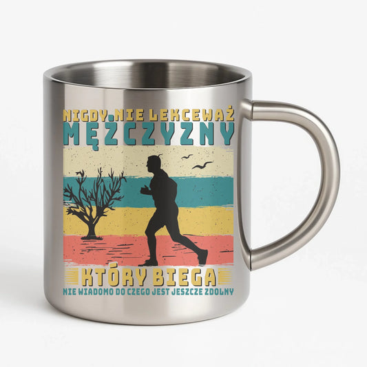 Kubek metalowy dla biegacza - Nigdy nie lekceważ HB03