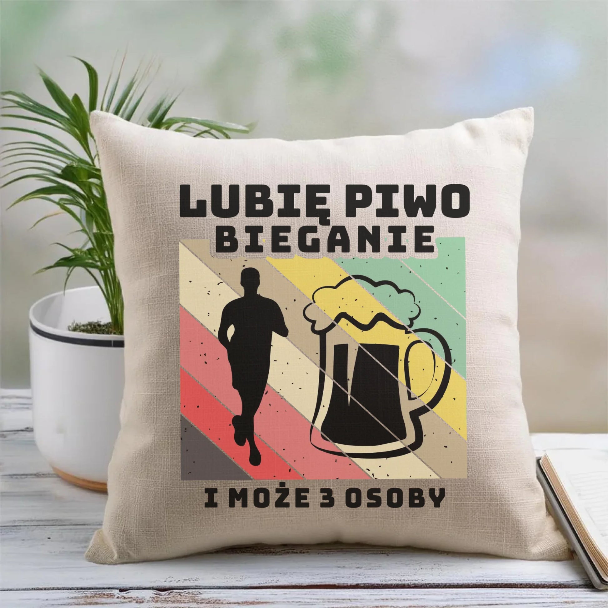 Poduszka dla biegacza - Lubię piwo bieganie HB01 - StoryCups.pl