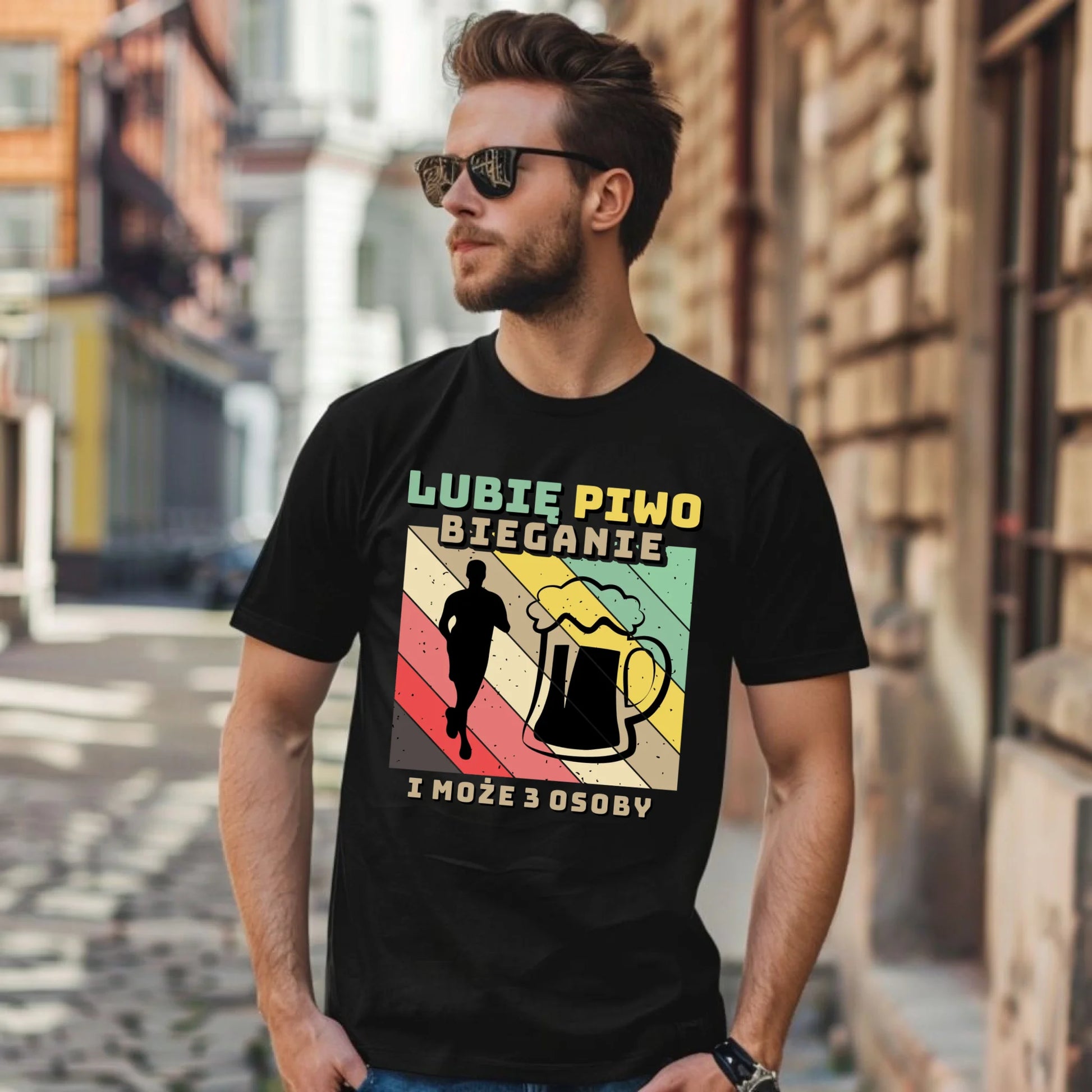 Koszulka męska dla biegacza - Lubię piwo bieganie HB01 - StoryCups.pl