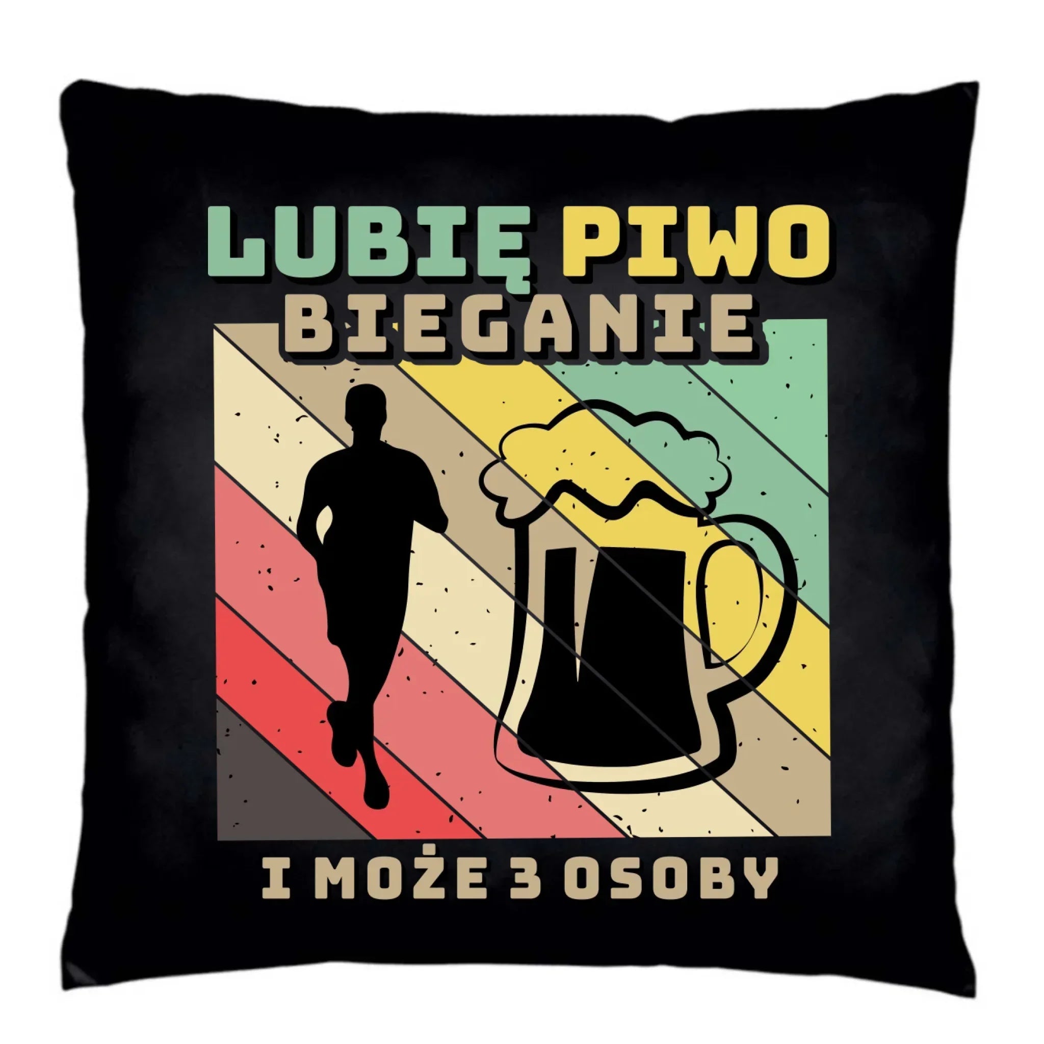 Poduszka dekoracyjna dla biegacza - Lubię piwo bieganie HB01 - StoryCups.pl