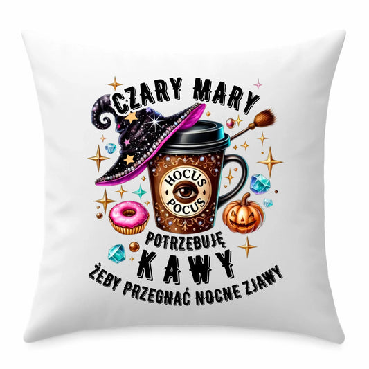 Poduszka na Halloween - Potrzebuję kawy HL03 - StoryCups.pl