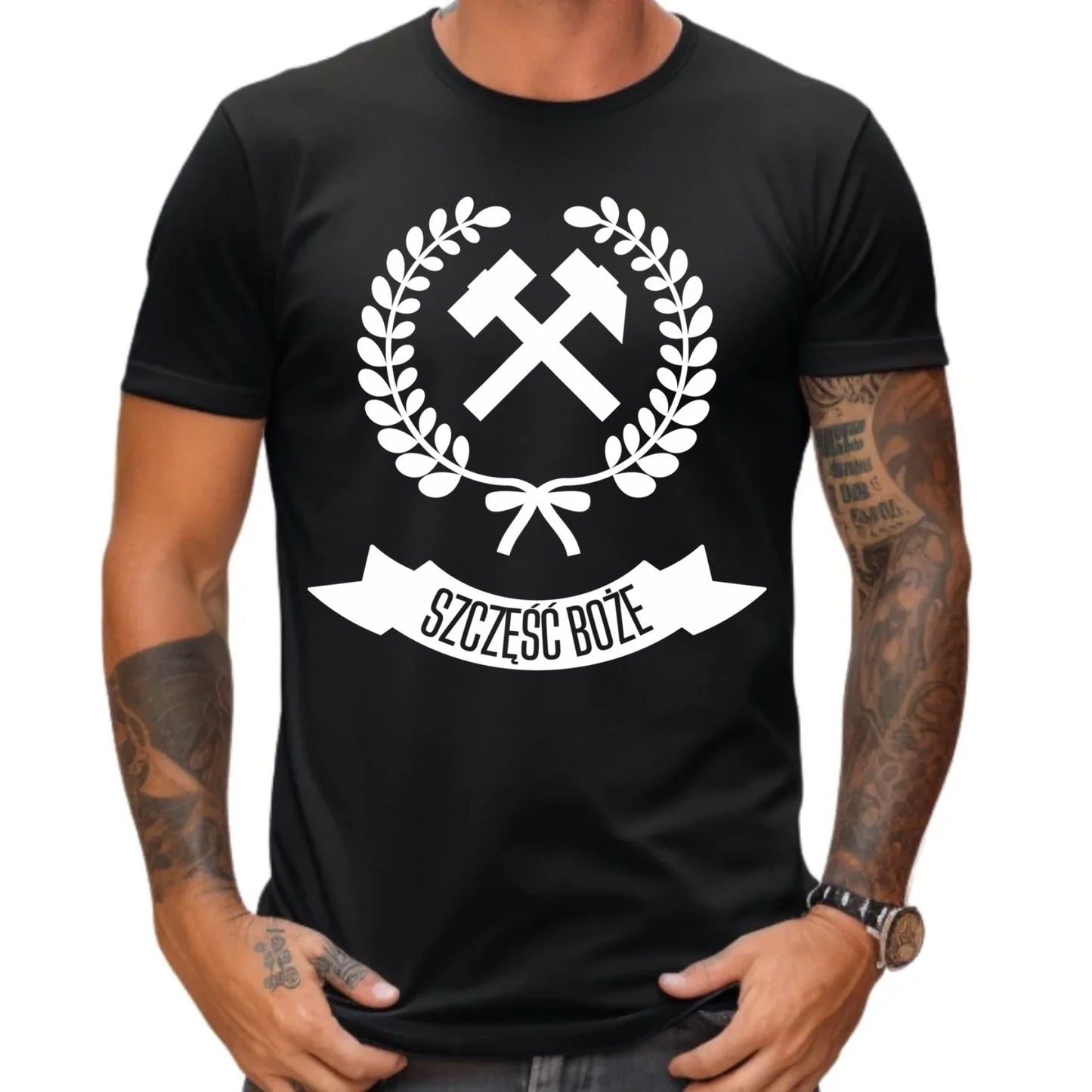 Koszulka męska - prezent dla górnika - Szczęść Boże G02 - StoryCups.pl