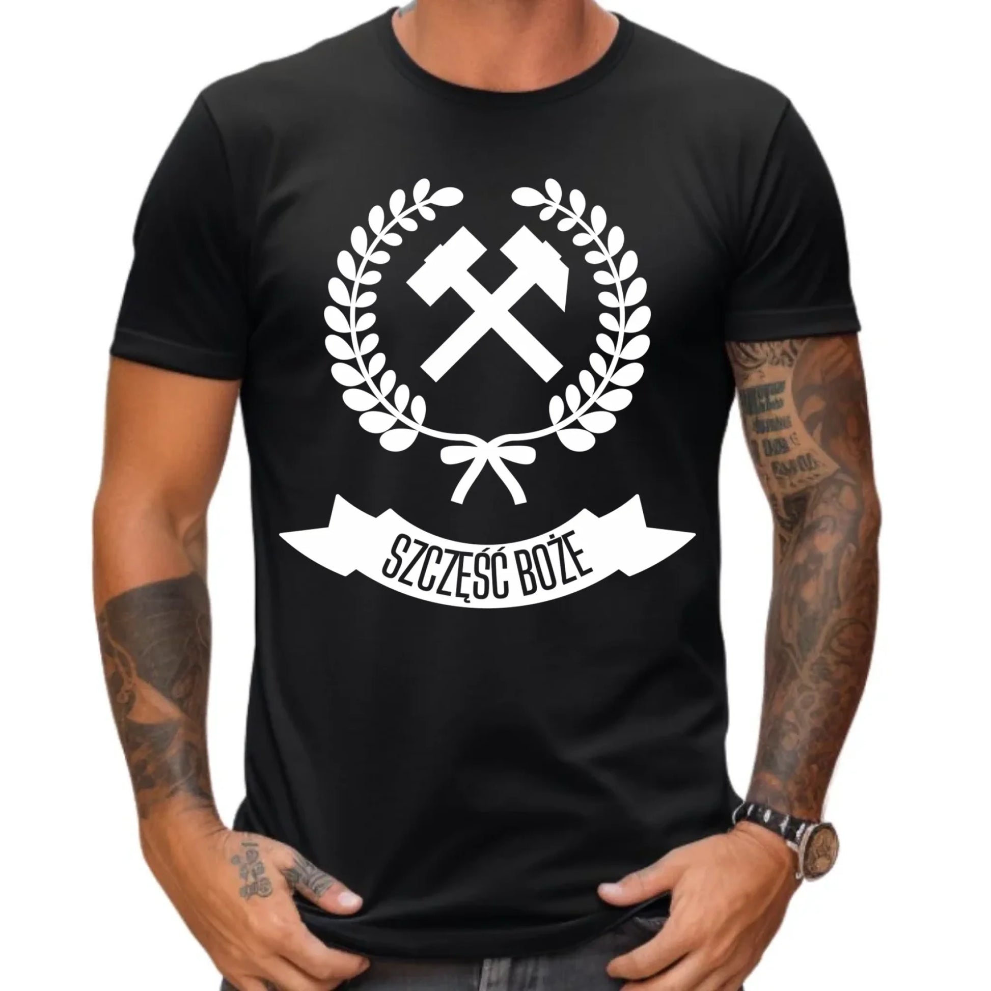 Koszulka męska - prezent dla górnika - Szczęść Boże G02 - StoryCups.pl