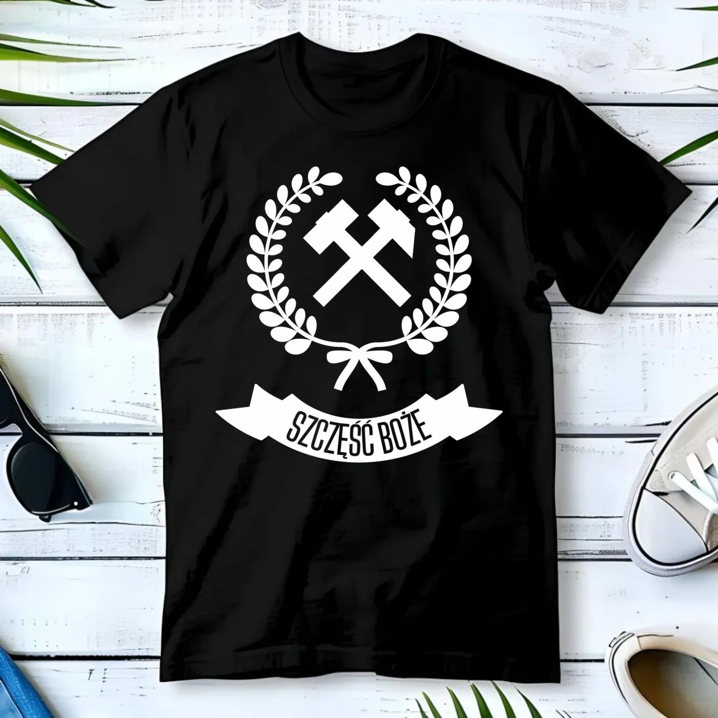 Koszulka męska - prezent dla górnika - Szczęść Boże G02 - StoryCups.pl