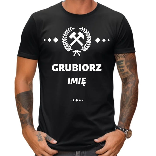 Koszulka męska - prezent dla górnika - Grubiorz - personalizowana G03