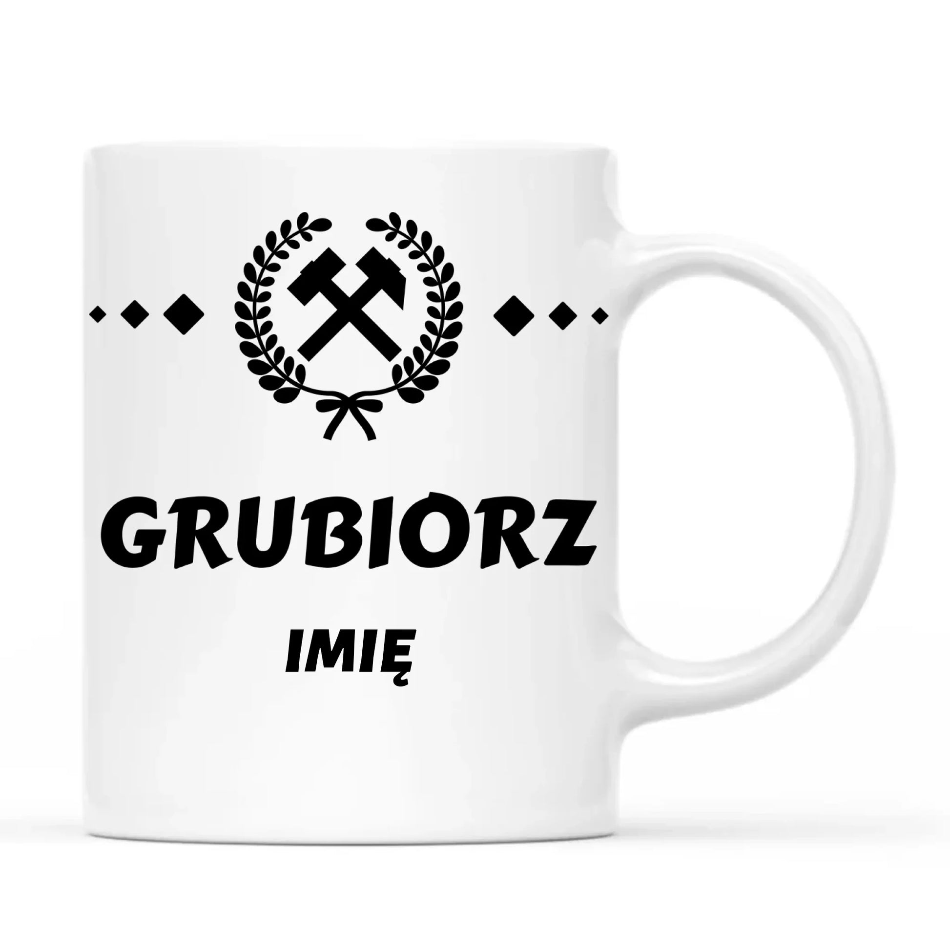 Kubek - prezent dla górnika - Grubiorz - personalizowany G03 - StoryCups.pl