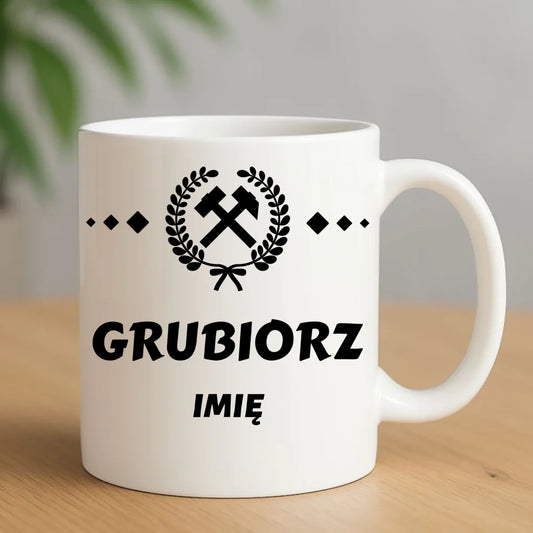 Kubek - prezent dla górnika - Grubiorz - personalizowany G03 - StoryCups.pl