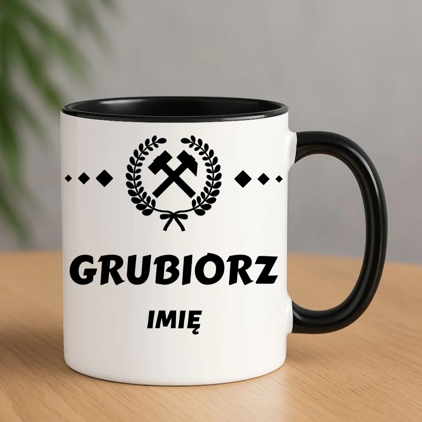 Kubek - prezent dla górnika - Grubiorz - personalizowany G03 - StoryCups.pl