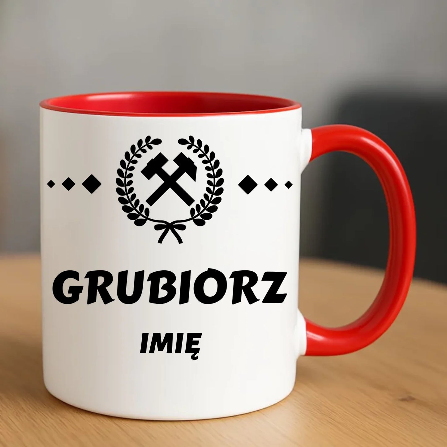 Kubek - prezent dla górnika - Grubiorz - personalizowany G03 - StoryCups.pl