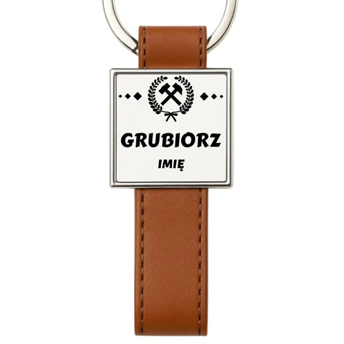 Brelok - prezent dla górnika - Grubiorz - personalizowany G03 - StoryCups.pl