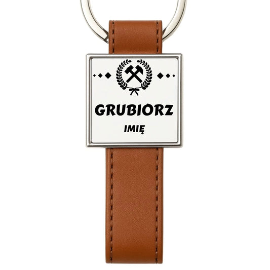 Brelok - prezent dla górnika - Grubiorz - personalizowany G03 - StoryCups.pl