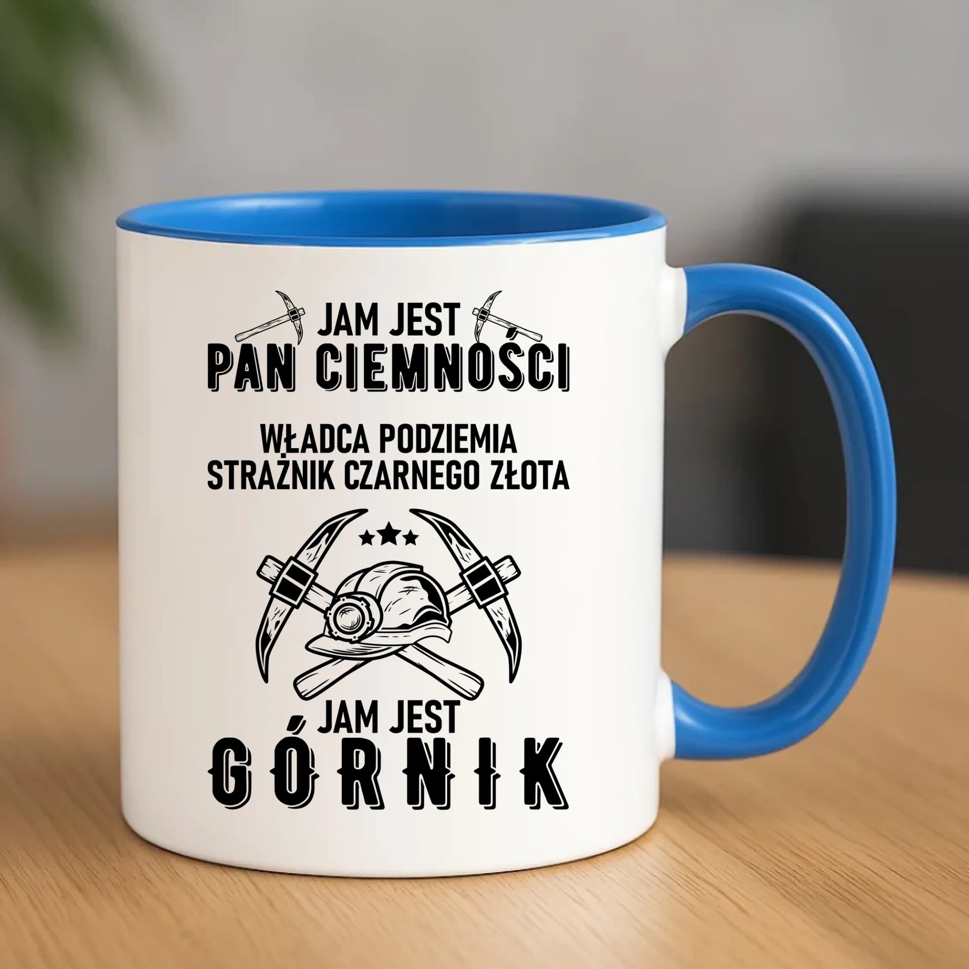 Kubek - prezent dla górnika - Pan ciemności jam jest górnik G04 - StoryCups.pl