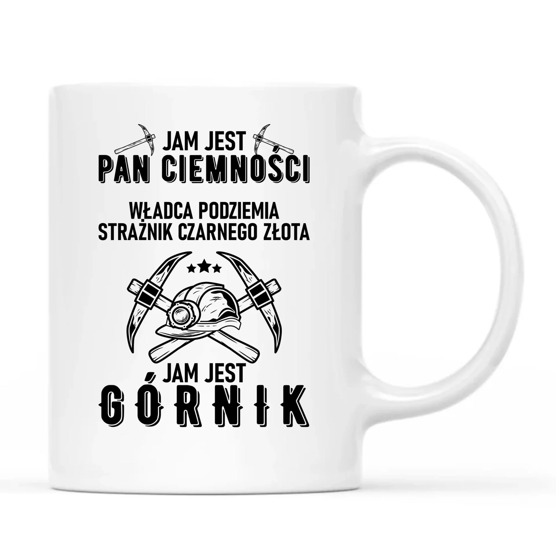 Kubek - prezent dla górnika - Pan ciemności jam jest górnik G04 - StoryCups.pl