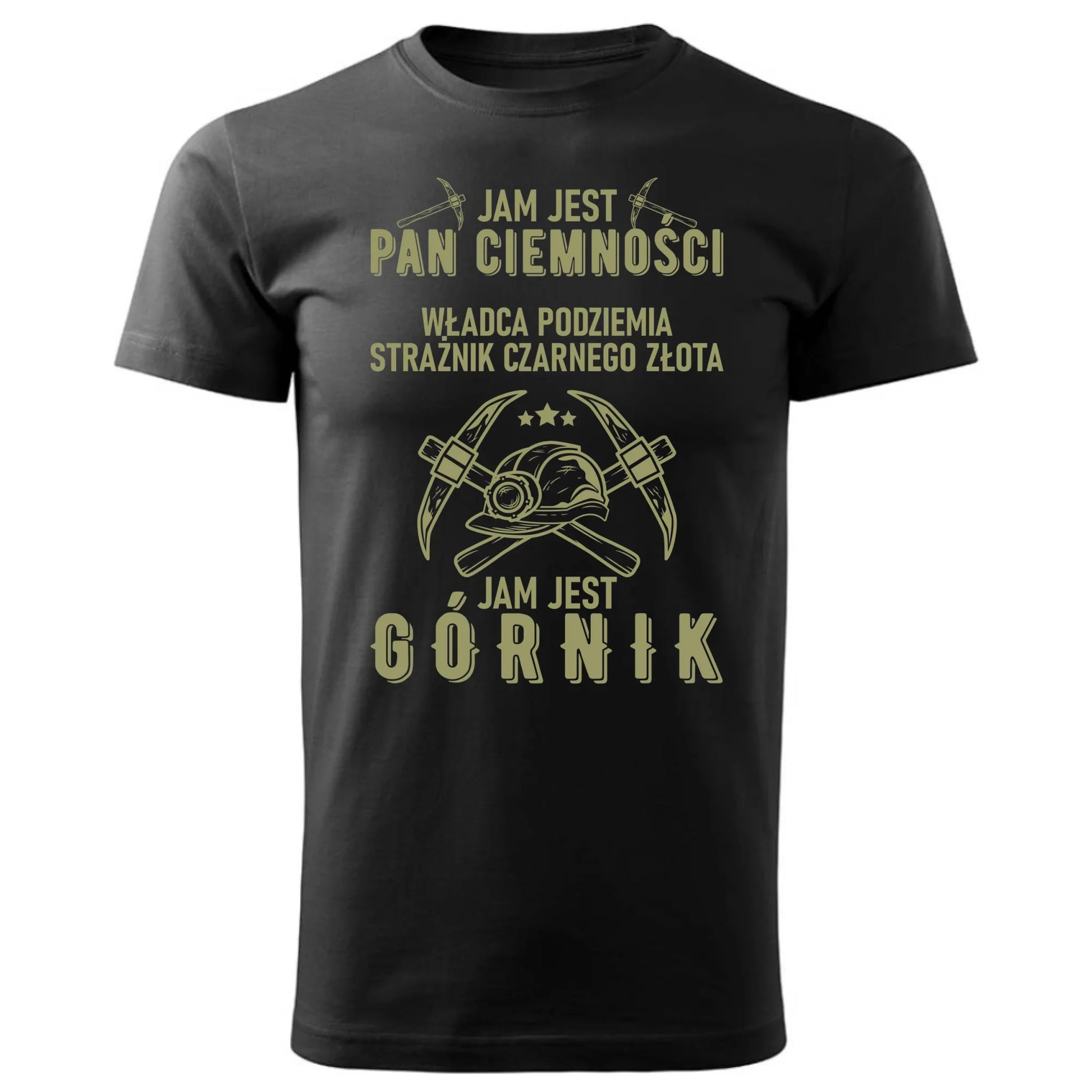 Koszulka męska - prezent dla górnika - Pan ciemności jam jest górnik G04 - StoryCups.pl