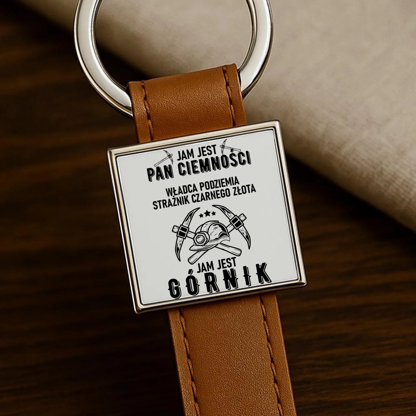 Brelok - prezent dla górnika - Pan ciemności jam jest górnik G04 - StoryCups.pl