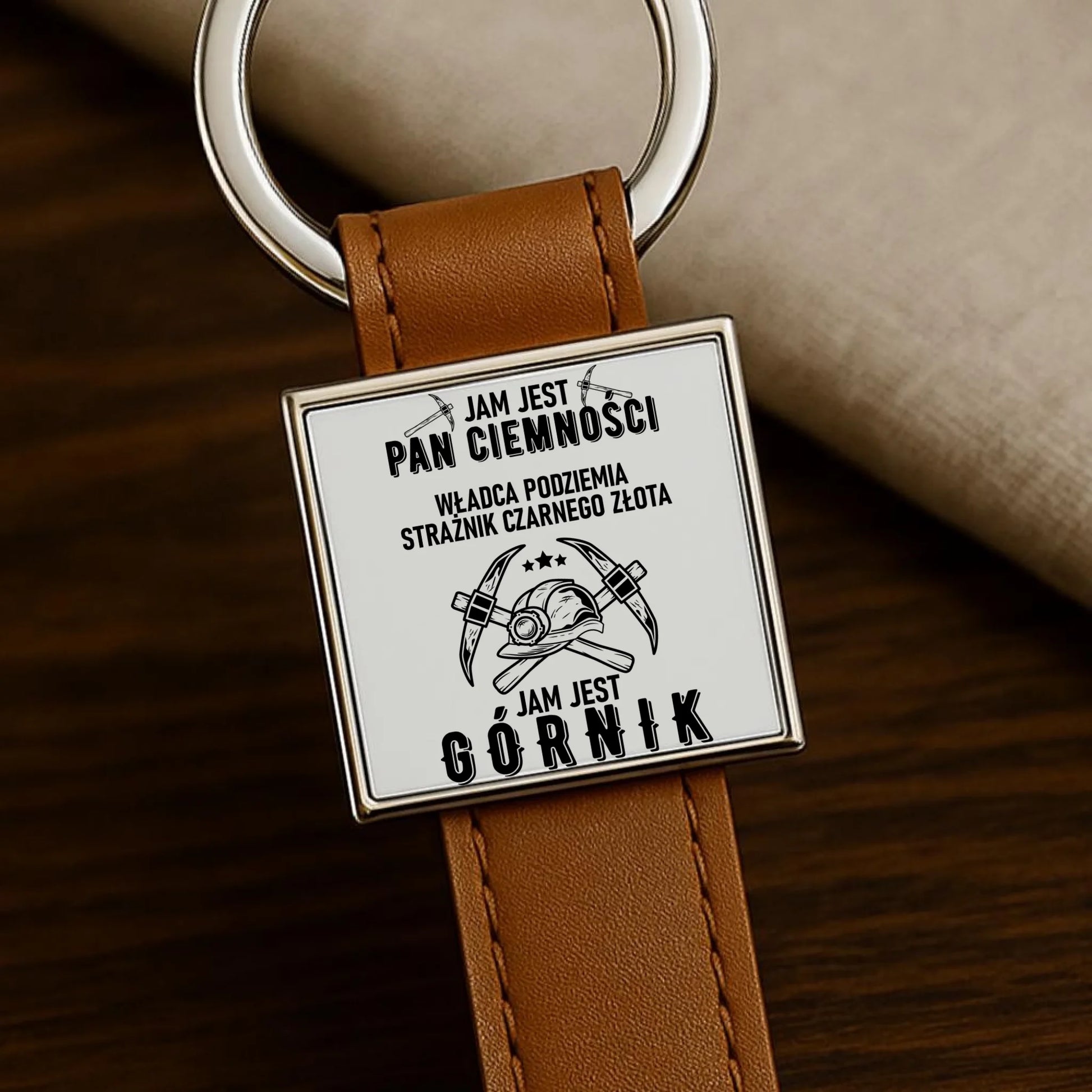 Brelok - prezent dla górnika - Pan ciemności jam jest górnik G04 - StoryCups.pl