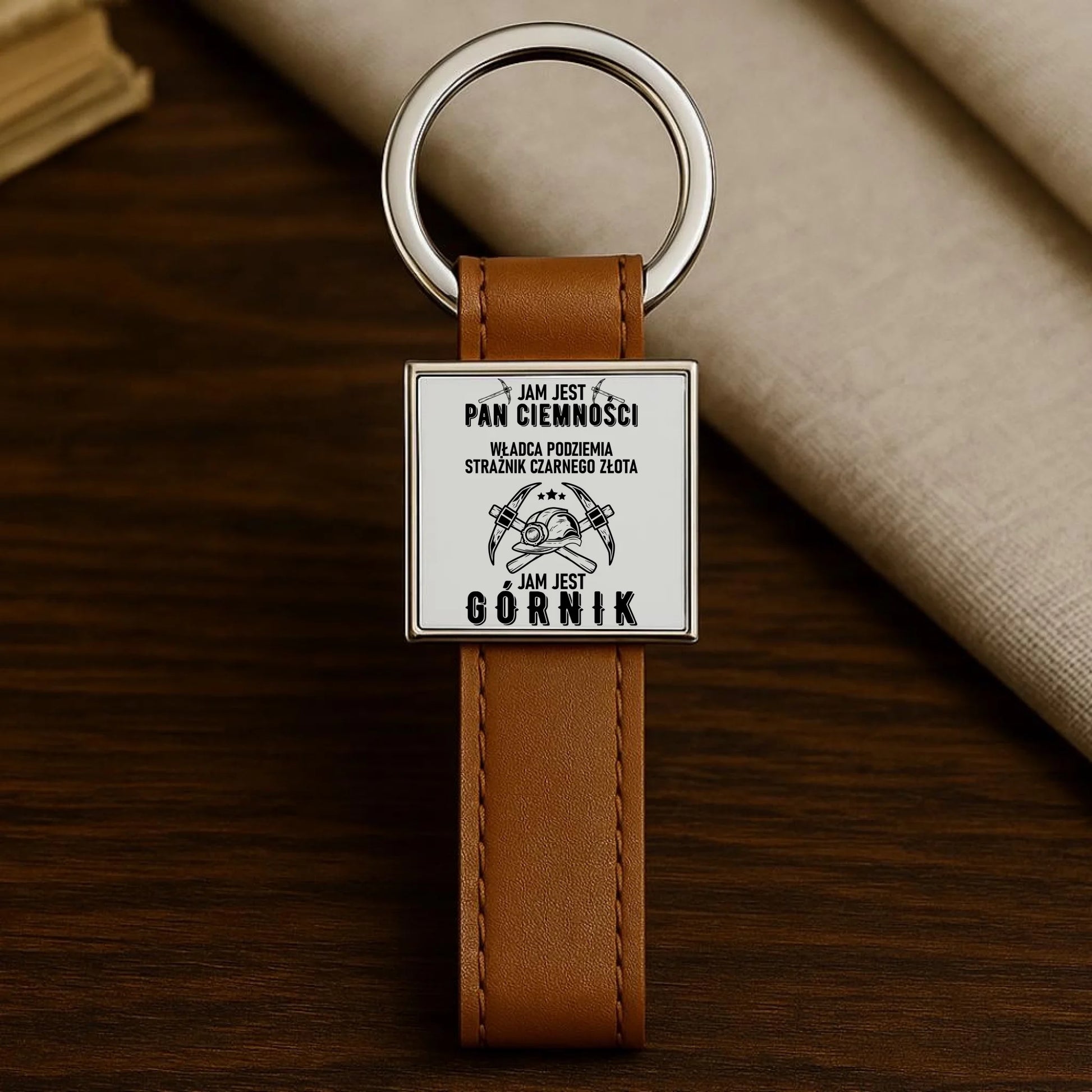 Brelok - prezent dla górnika - Pan ciemności jam jest górnik G04 - StoryCups.pl