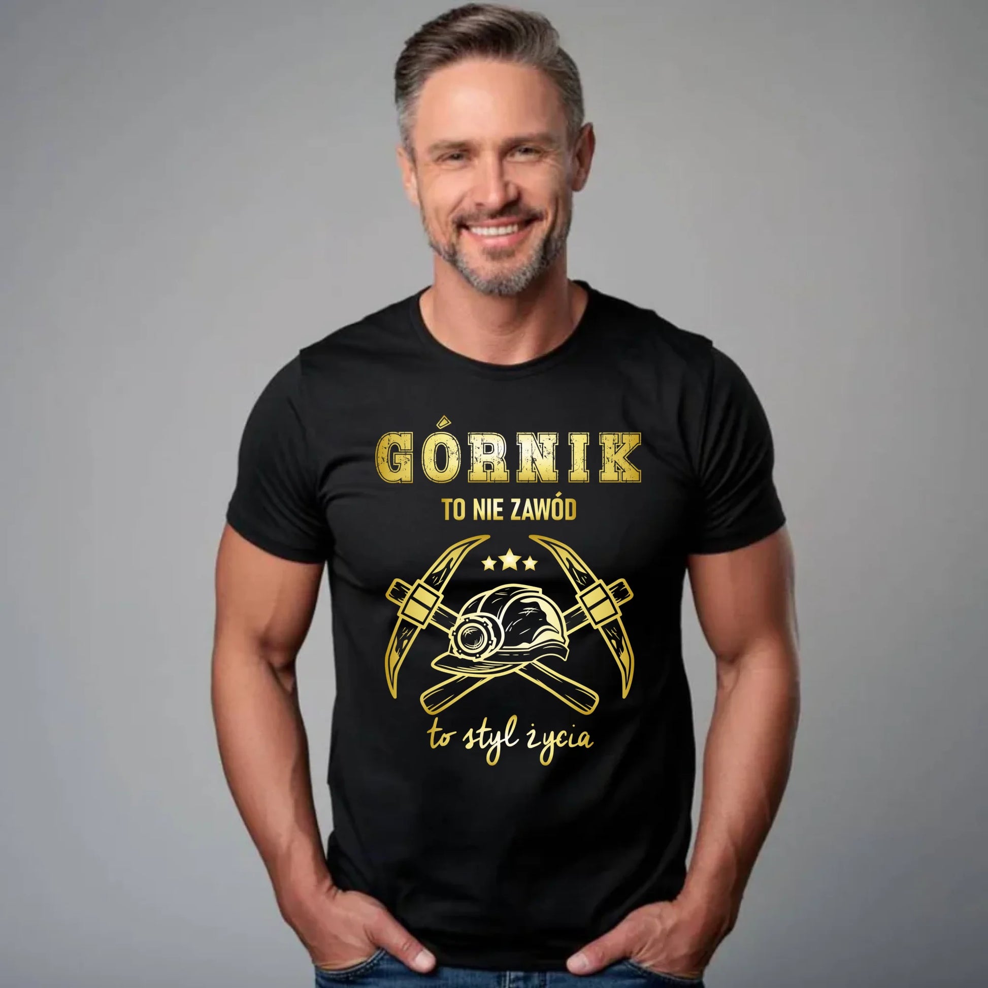 Koszulka męska - prezent dla górnika - Górnik to nie zawód to styl życia G05 - StoryCups.pl