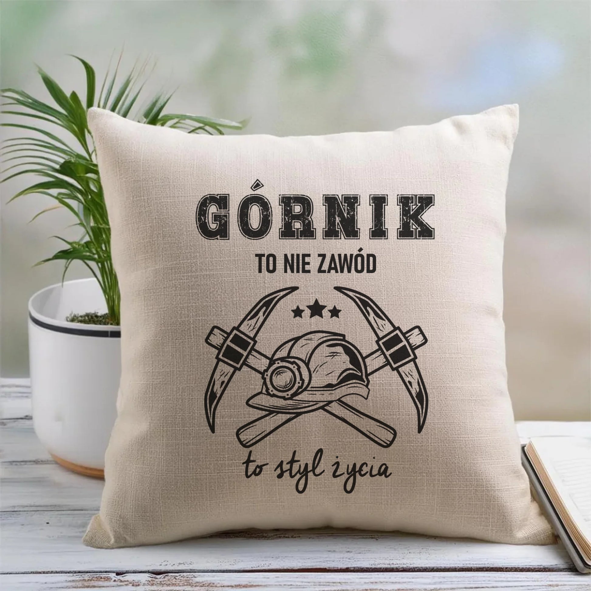 Poduszka - prezent dla górnika - Górnik to nie zawód to styl życia G05 - StoryCups.pl