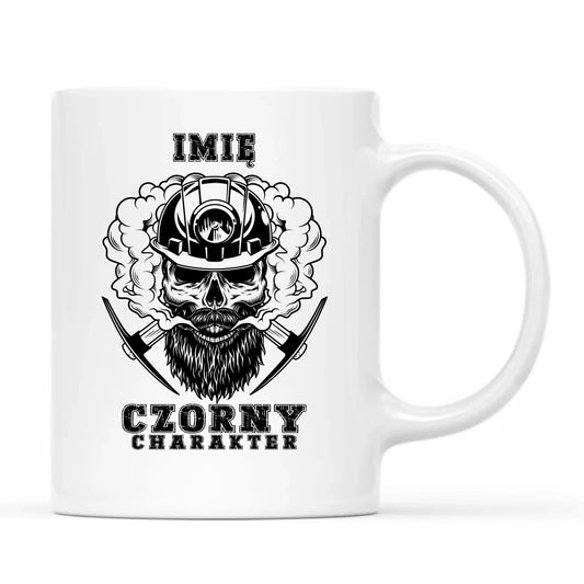 Kubek - prezent dla górnika - Czorny charakter - personalizowany G06 - StoryCups.pl