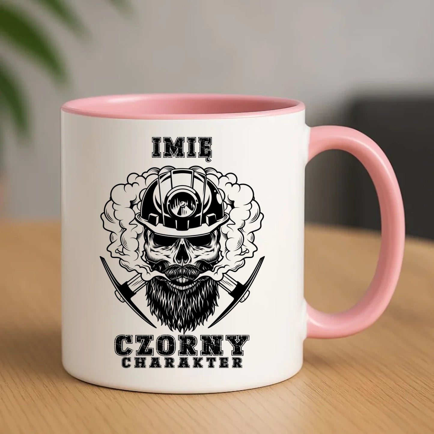 Kubek - prezent dla górnika - Czorny charakter - personalizowany G06 - StoryCups.pl