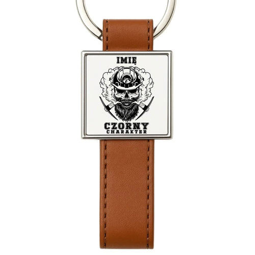 Brelok - prezent dla górnika - Czorny charakter - personalizowany G06 - StoryCups.pl