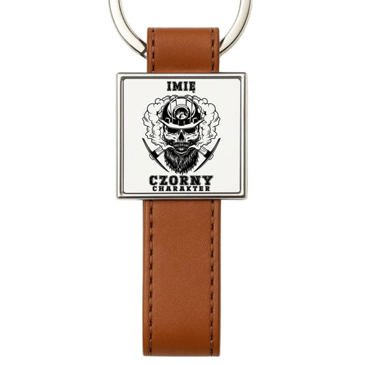 Brelok - prezent dla górnika - Czorny charakter - personalizowany G06 - StoryCups.pl