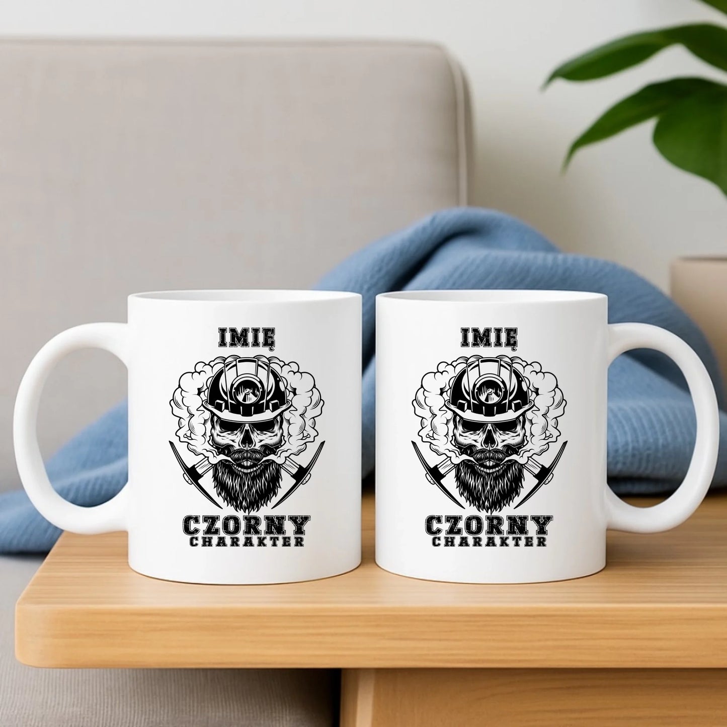 Kubek - prezent dla górnika - Czorny charakter - personalizowany G06 - StoryCups.pl